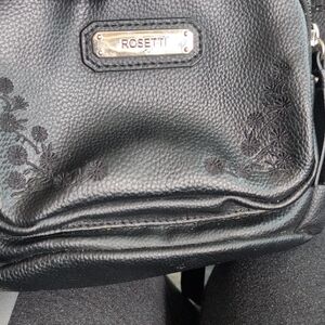 Rosetti Black Floral Crossbody Bag